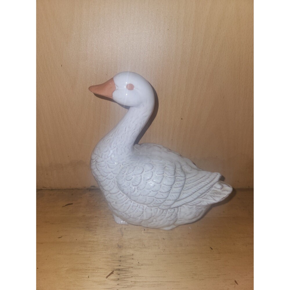 Vintage ANCO Terracotta Ceramic Goose Figurine Farmhouse Cottagecore Decor